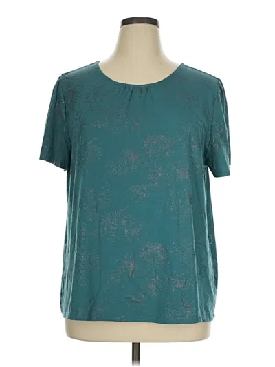 Pre-owned Angels Short Sleeve Blouse In Teal