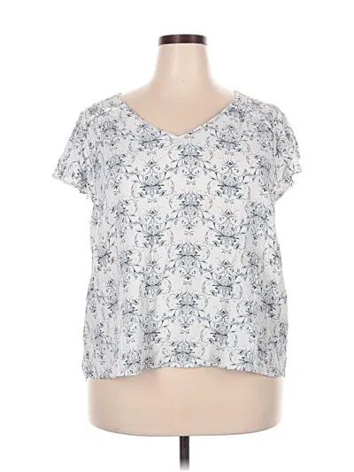 Pre-owned Angels Short Sleeve Top White V Neck Tops