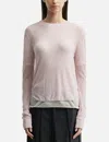 Anggae Layered Two Tone Sweatshirt In Pink