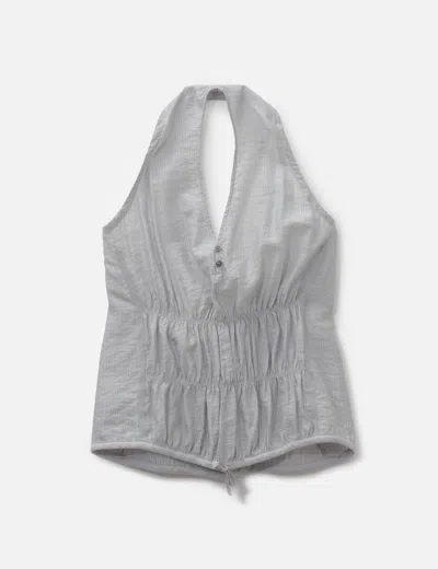 Anggae Mixed Stripe Halter In Grey/灰色/그레이/グレー