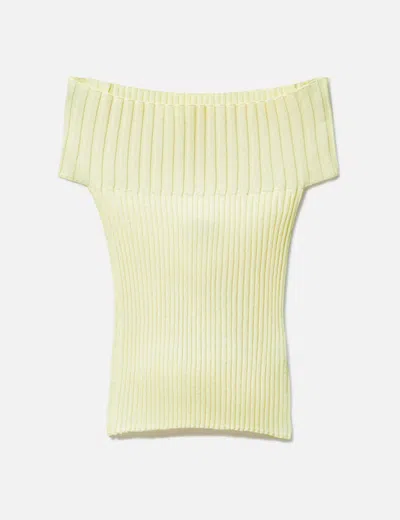 Anggae Off Shoulder Rib Top