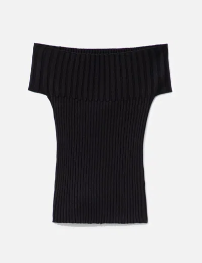 Anggae Off Shoulder Rib Top