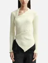 Anggae Ribbed Snake Cardigan In Yellow