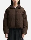 Anggae Wired Collar Puffer In Brown