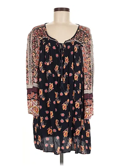 Pre-owned Angie 3/4 Sleeve Blouse In Black