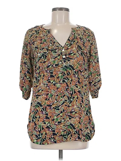 Pre-owned Angie 3/4 Sleeve Blouse In Green