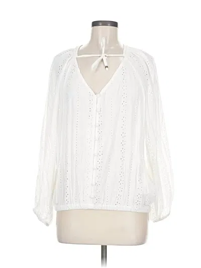 Pre-owned Angie 3/4 Sleeve Blouse In White