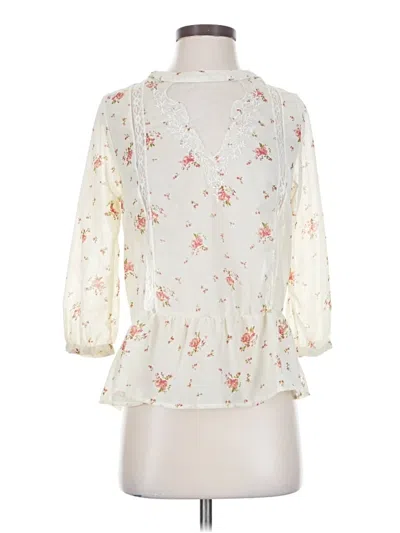 Angie 3/4 Sleeve Blouse In Neutral