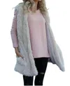 ANGIE CARRIE ANNE FAUX FUR VEST IN TAN