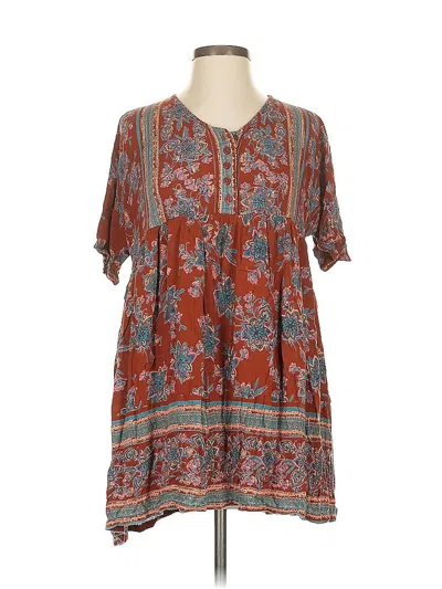 Pre-owned Angie Casual Dress In Brown