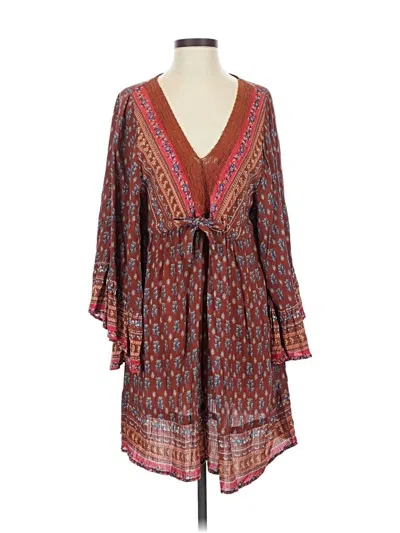 Pre-owned Angie Casual Dress In Burgundy