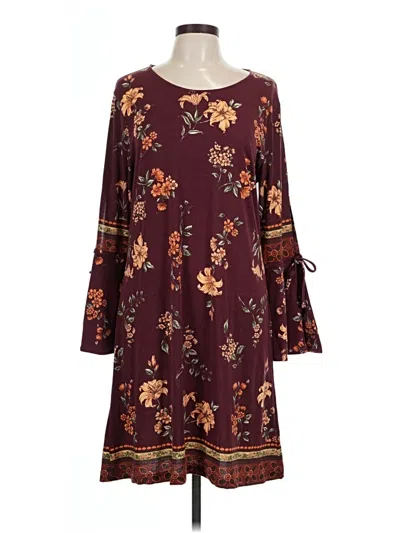 Angie Casual Dress In Burgundy