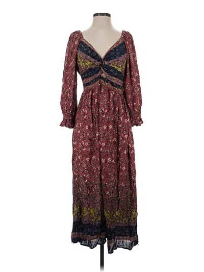 Pre-owned Angie Casual Dress In Burgundy