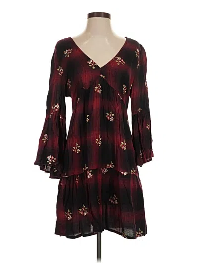 Pre-owned Angie Casual Dress In Burgundy