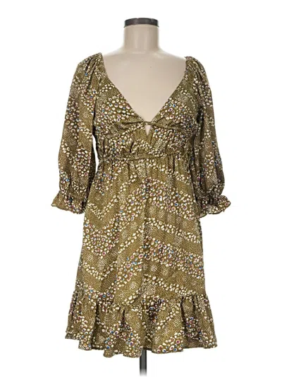 Pre-owned Angie Casual Dress In Gold