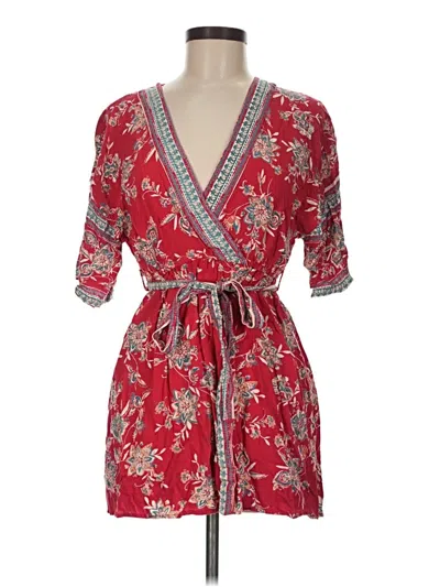 Pre-owned Angie Casual Dress In Red