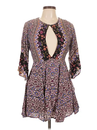 Pre-owned Angie Cocktail Dress In Purple