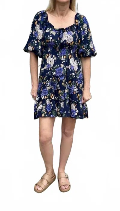 Angie Diana Mini Dress In Blue In Multi