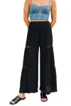 ANGIE FLARE LACE PANT IN BLACK