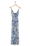 ANGIE FLORAL TWIST FRONT MAXI SUNDRESS