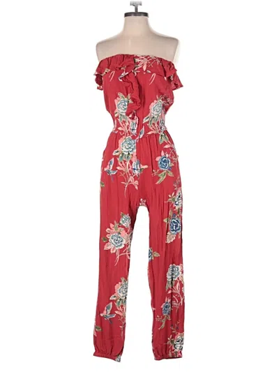Pre-owned Angie Jumpsuit In Red