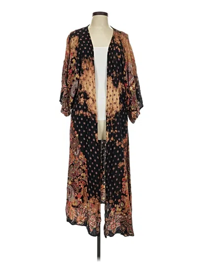 Pre-owned Angie Kimono In Brown