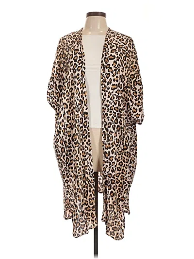 Pre-owned Angie Kimono In Brown