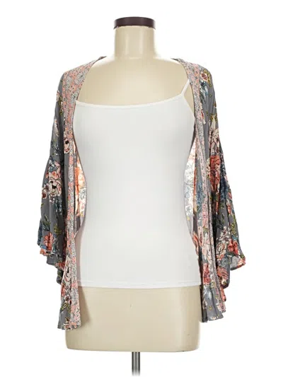 Pre-owned Angie Kimono In Gray
