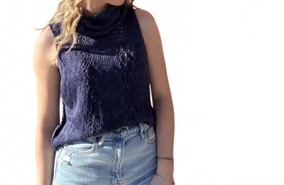 Angie Knit Tank In Midnight Blue