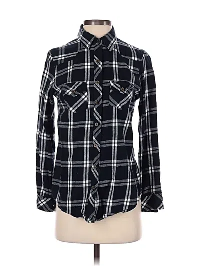 Pre-owned Angie Long Sleeve Button Down Shirt In Black