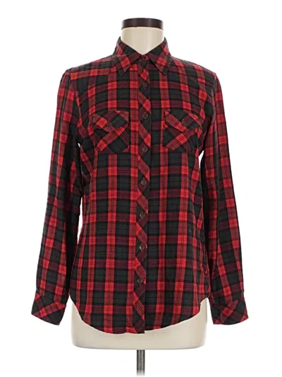 Pre-owned Angie Long Sleeve Button Down Shirt In Red