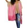 Angie Ombre Kimono In Tan To Pink In Multi