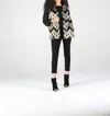 Angie Pattern Vest In Black Brown In Black
