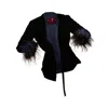 Angie Power Women's Black / Blue Black Forever Jacket In Multi