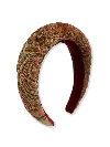 Angie Power Women's Headband - Venetian Brocade - Pink Olive In Brown