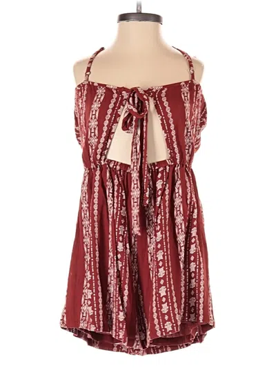 Pre-owned Angie Romper In Burgundy