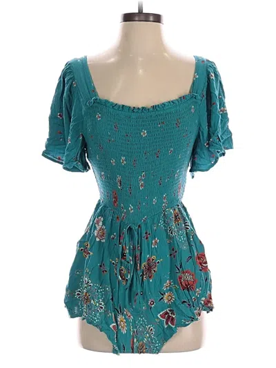 Pre-owned Angie Romper In Teal