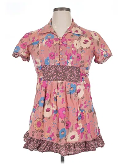 Pre-owned Angie Short Sleeve Blouse In Pink