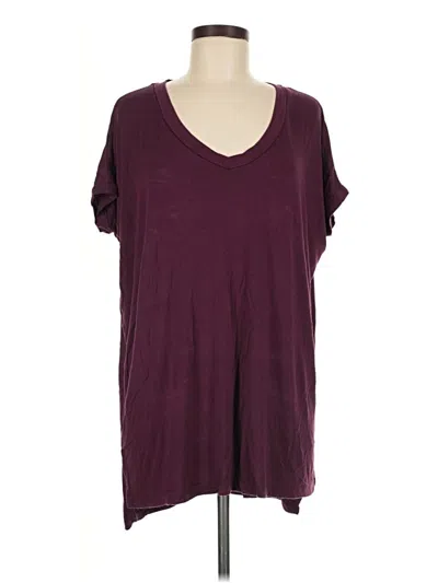 Pre-owned Angie Short Sleeve T-shirt In Burgundy