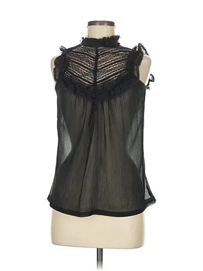 Pre-owned Angie Sleeveless Blouse In Black