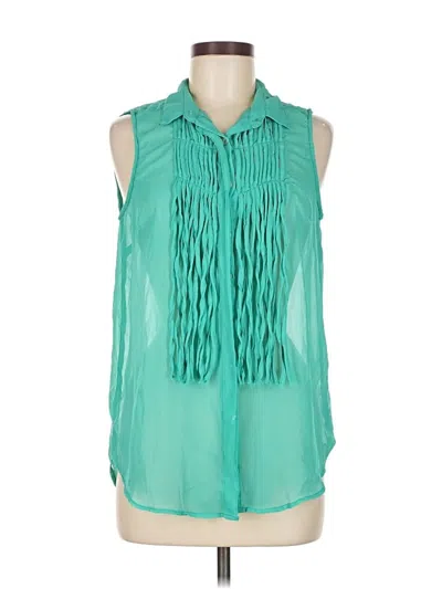 Pre-owned Angie Sleeveless Blouse In Blue