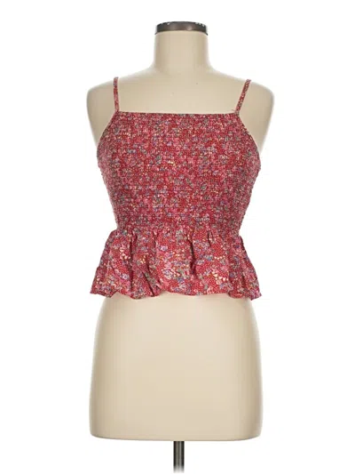 Pre-owned Angie Sleeveless Blouse In Red