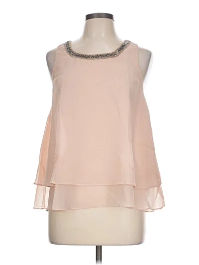 Pre-owned Angie Sleeveless Blouse In Tan