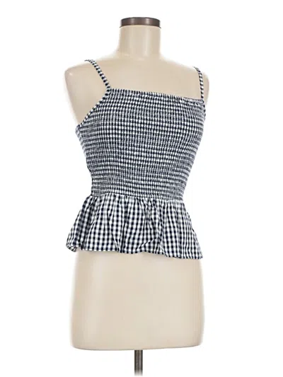 Pre-owned Angie Tank Top Blue Strapless Neckline Tops