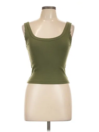 Pre-owned Angie Tank Top Green Strapless Neckline Tops