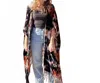 Angie Velvet Duster In Black Rust In Multi