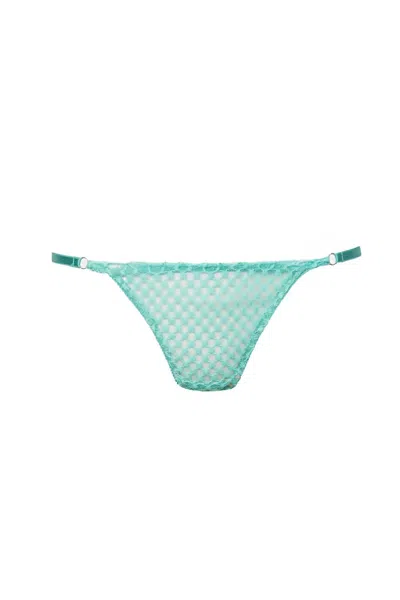 Angie's Showroom Rumor Panty In Turquoise Gradient In Green