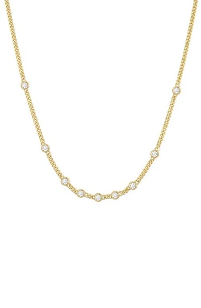 Ania Haie Bezel Cubic Zirconia Station Necklace In Gold