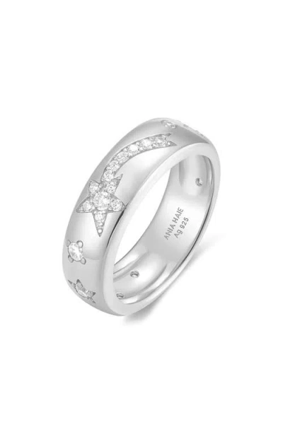 Ania Haie Celestial Crystal Pavé Band Ring In Silver