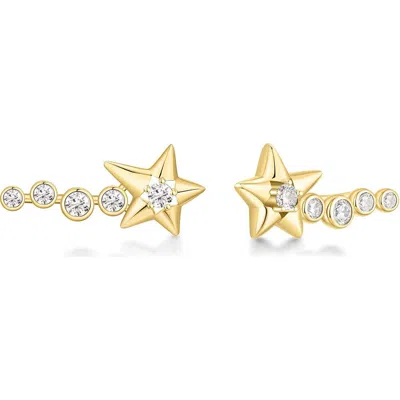 Ania Haie Cubic Zirconia Shooting Star Ear Crawlers In Gold